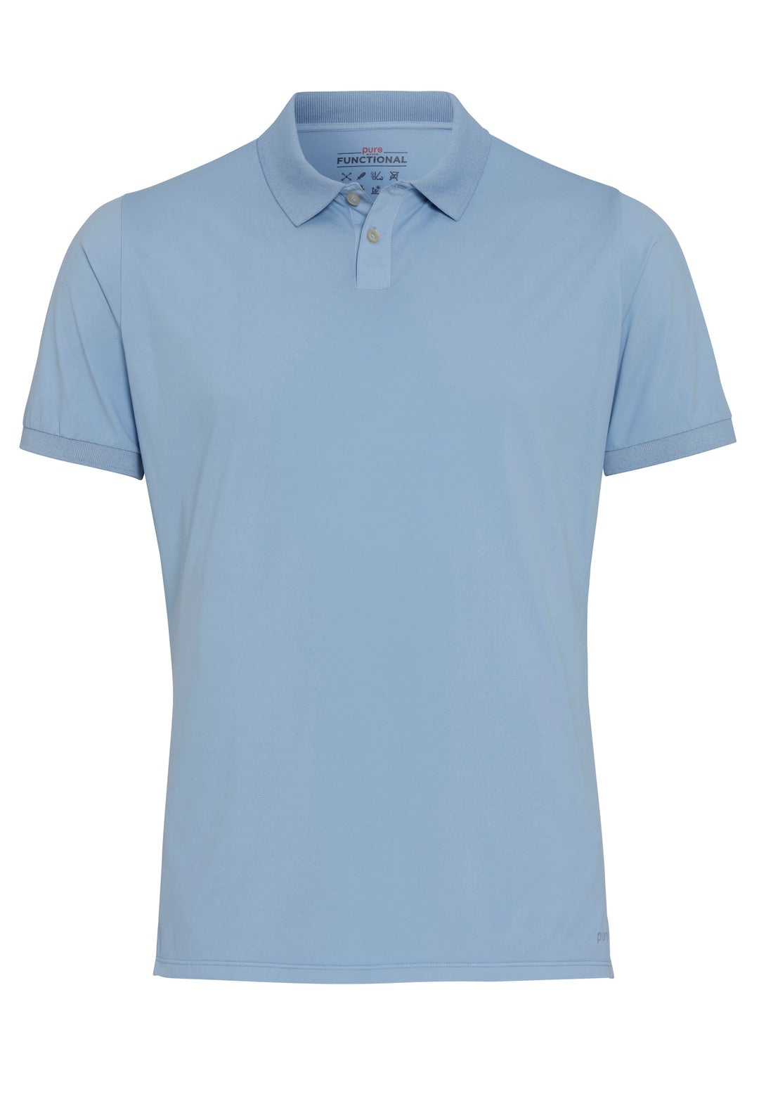 D81325-92910 Pure Functional Polo slim fit Halbarm 100 uni hellblau