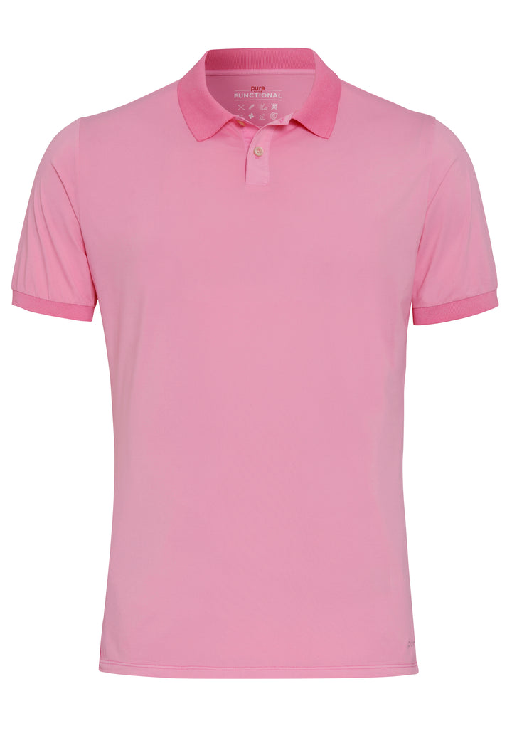 D81325-92910 Pure Functional Polo slim fit Halbarm 340 uni rosa